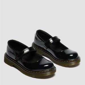 Dr. Martens Junior Maccy Patent Leather Mary Jane Shoes in black size 4